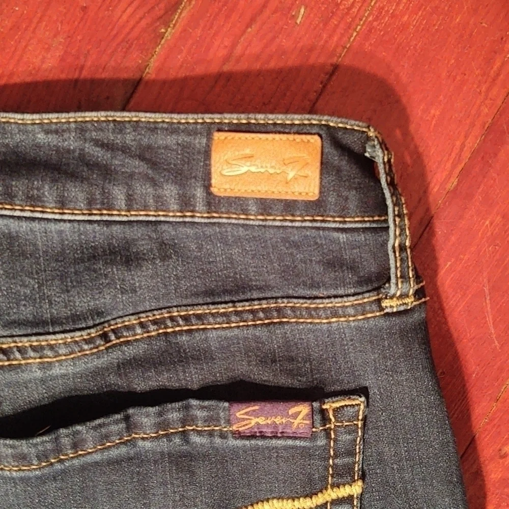 Seven7 Sunset Bermuda Long Length Dark Wash Denim Shorts Sz 14